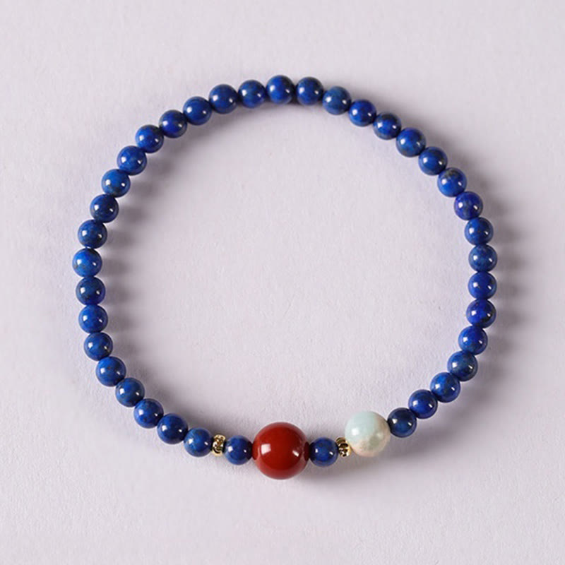 ATELIER-TIBET – Bracelet Équilibre en Lazurite Naturelle 4 mm (Méditation & Pleine Conscience)