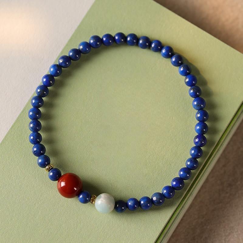 ATELIER-TIBET – Bracelet Équilibre en Lazurite Naturelle 4 mm (Méditation & Pleine Conscience)