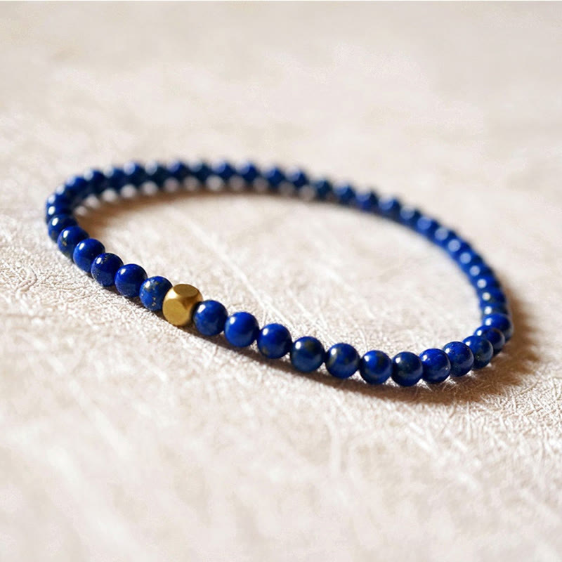 ATELIER-TIBET – Bracelet Lapis Lazuli 4 mm en Lazurite Naturelle