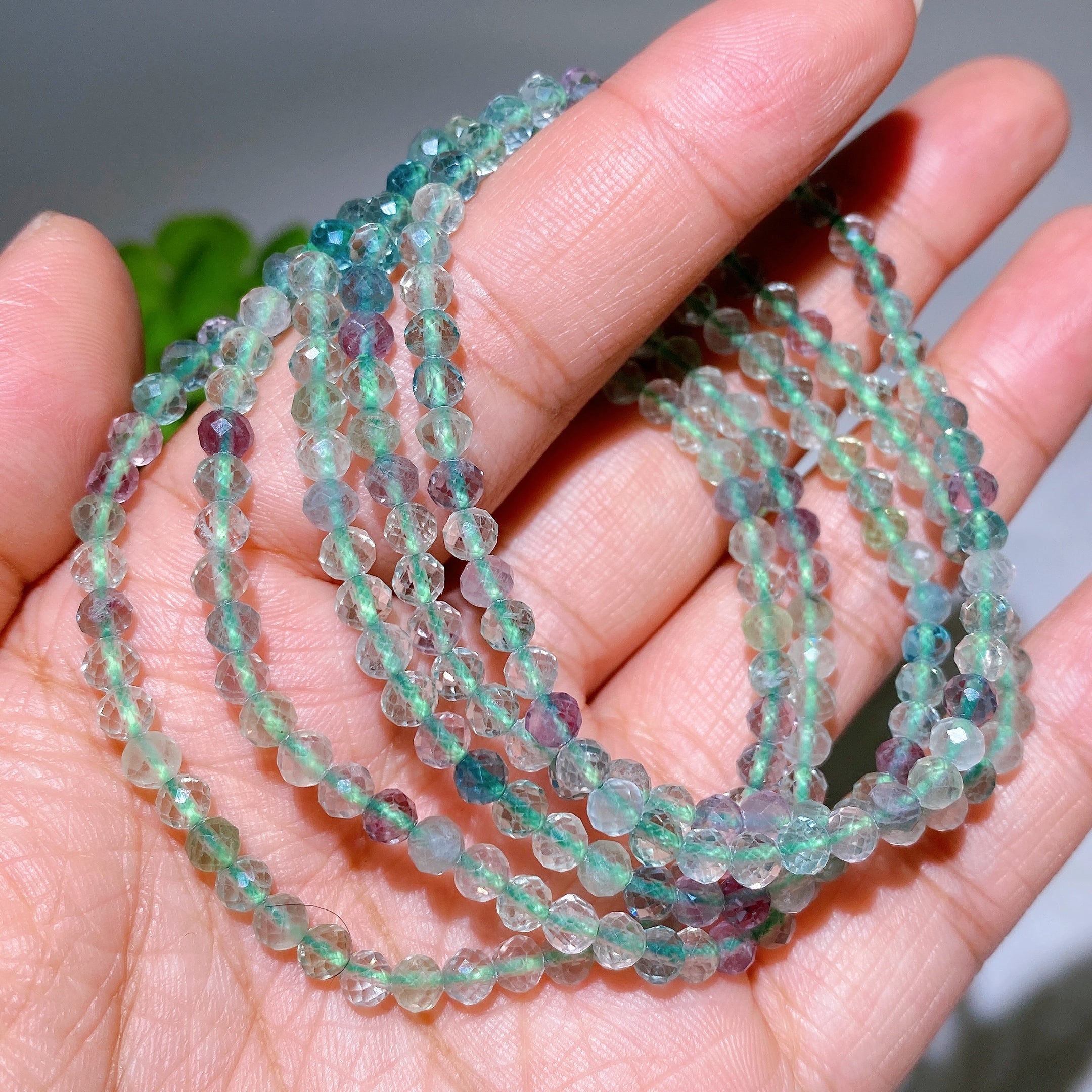 ATELIER-TIBET – Bracelet Élégant en Quartz Rose Facetté 4 mm