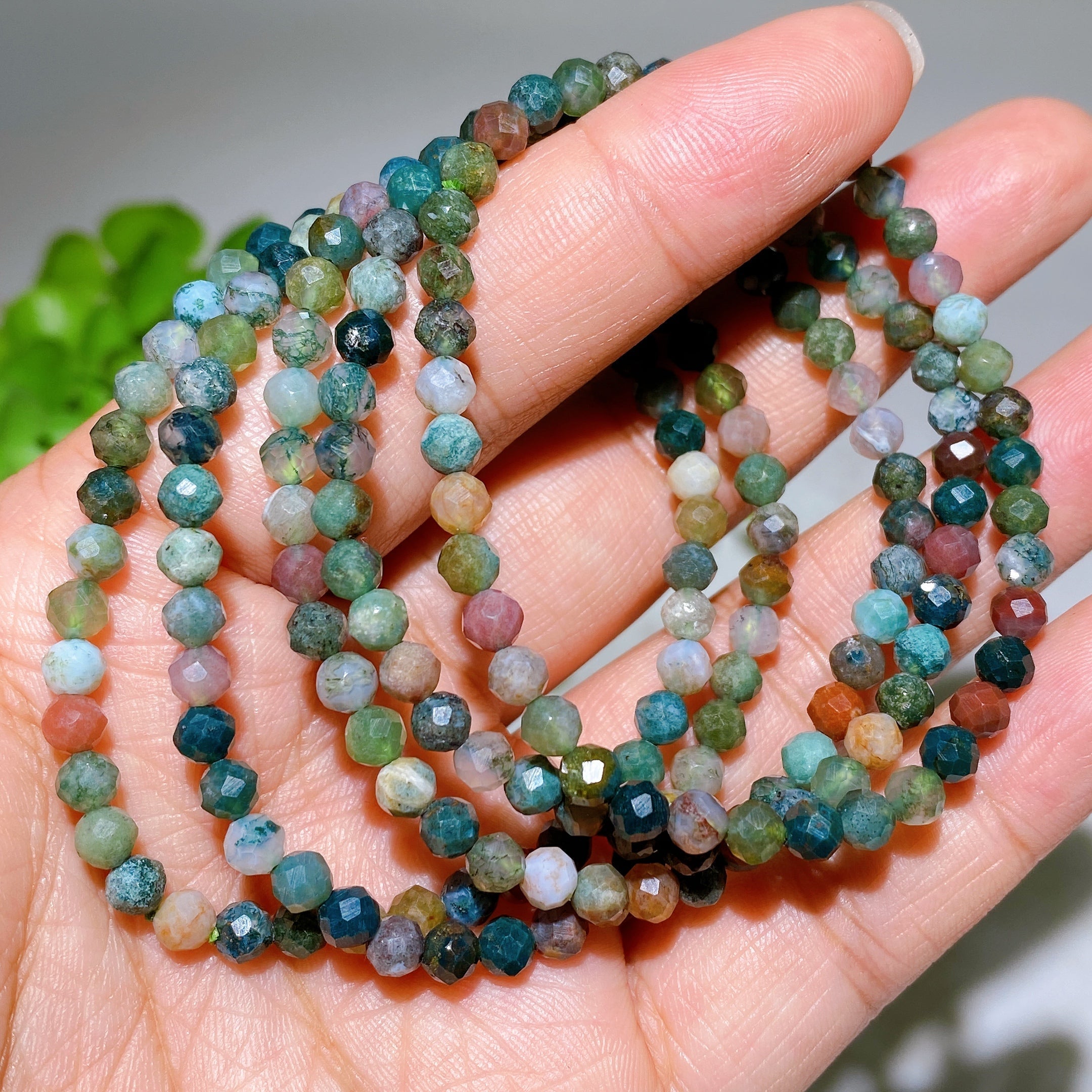 ATELIER-TIBET – Bracelet Élégant en Quartz Rose Facetté 4 mm