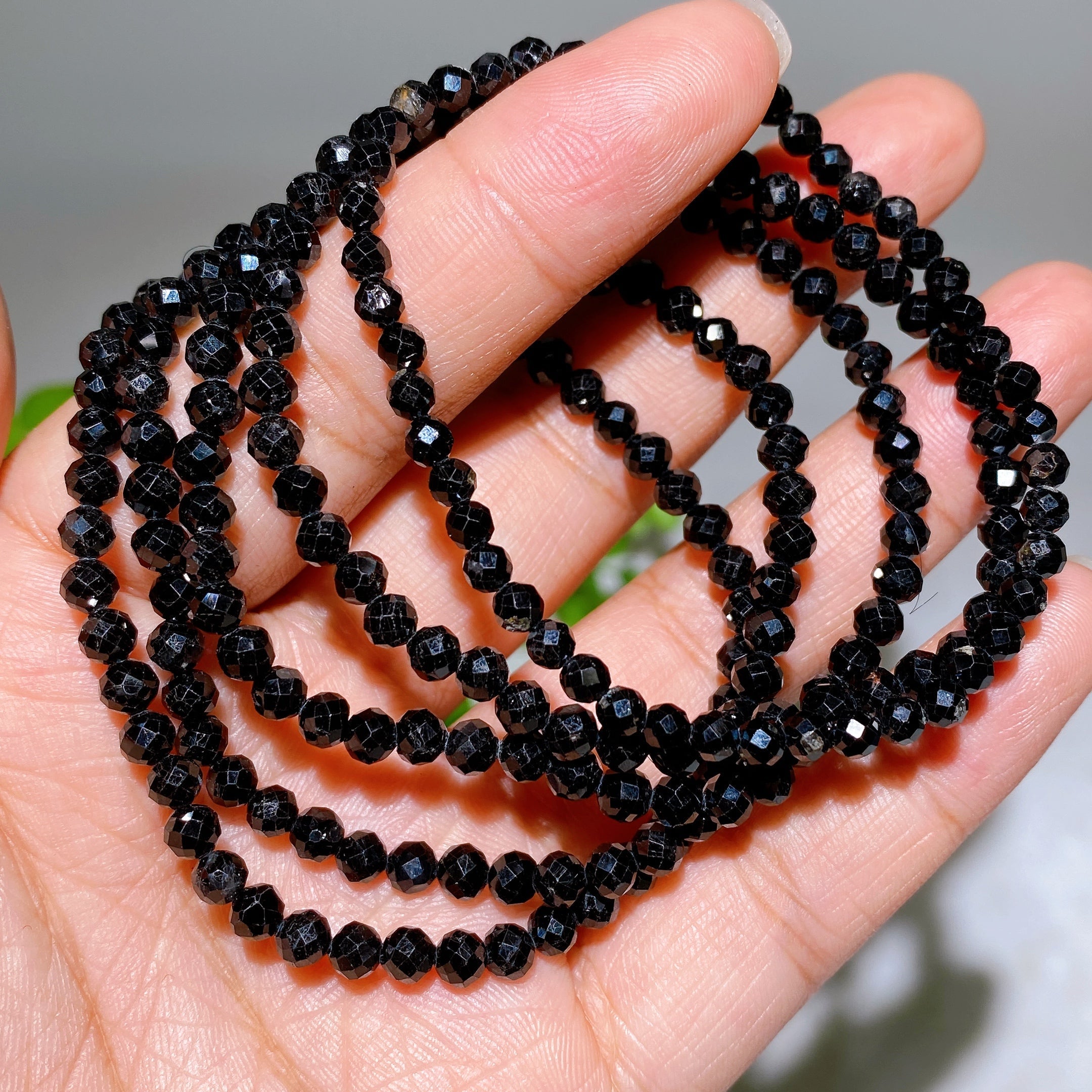 ATELIER-TIBET – Bracelet Élégant en Quartz Rose Facetté 4 mm