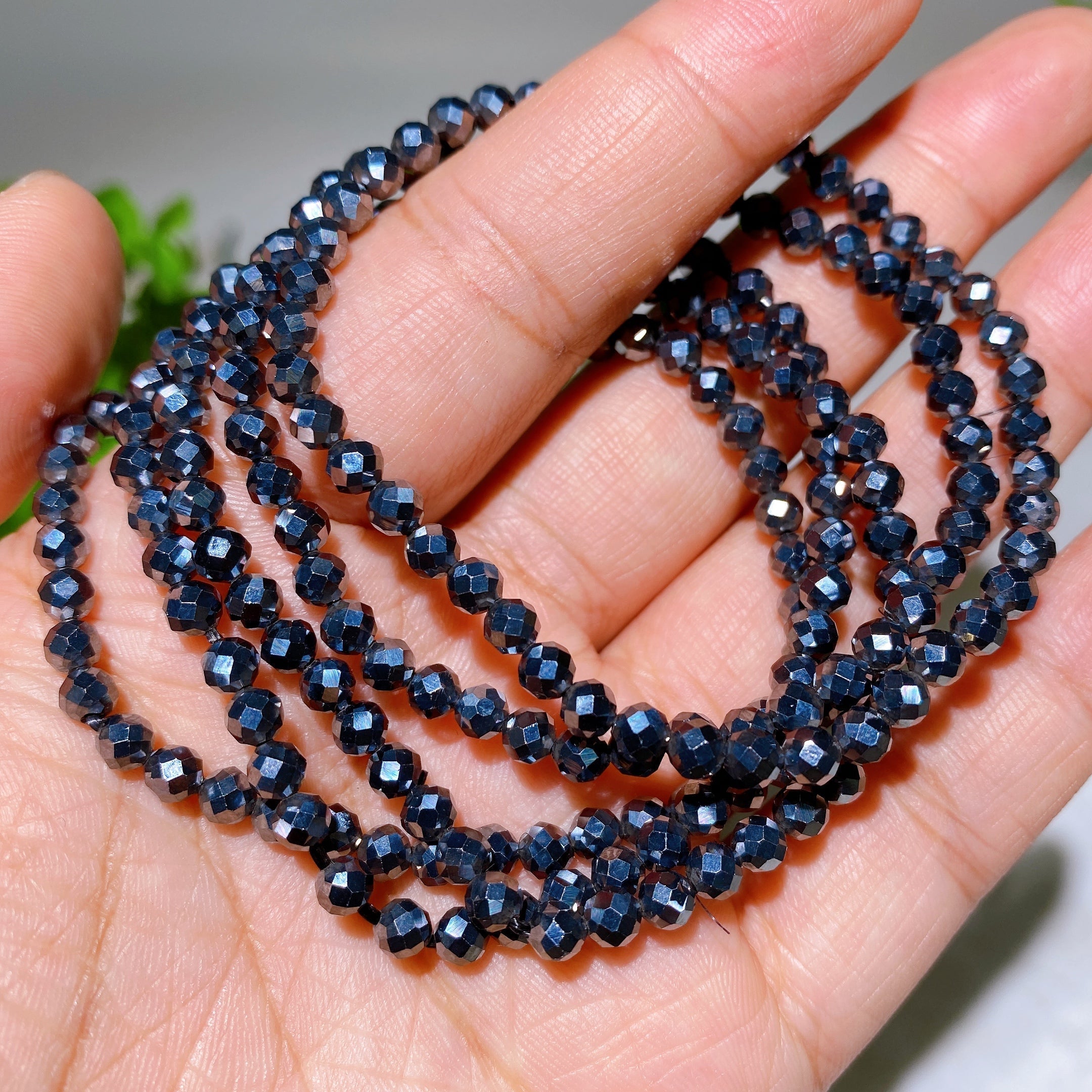 ATELIER-TIBET – Bracelet Élégant en Quartz Rose Facetté 4 mm