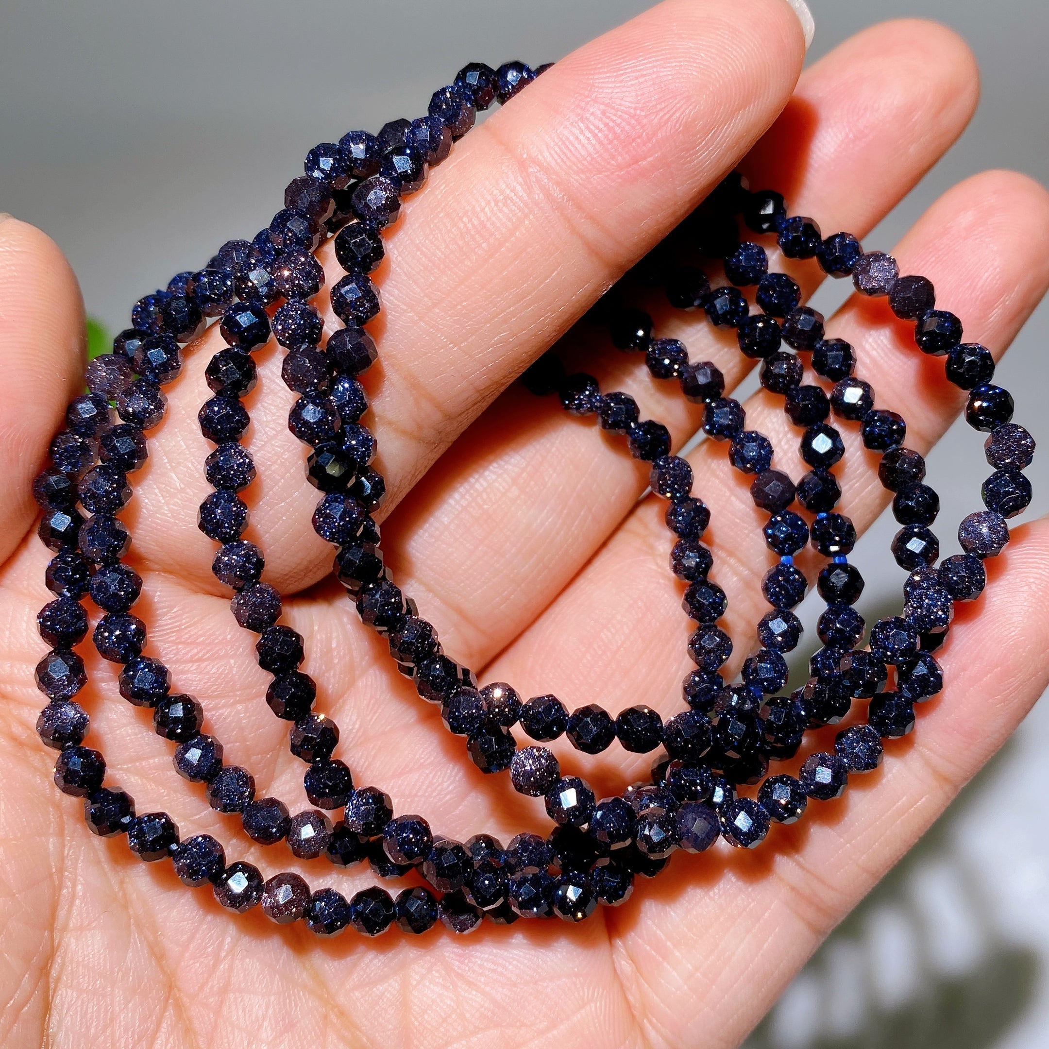 ATELIER-TIBET – Bracelet Élégant en Quartz Rose Facetté 4 mm