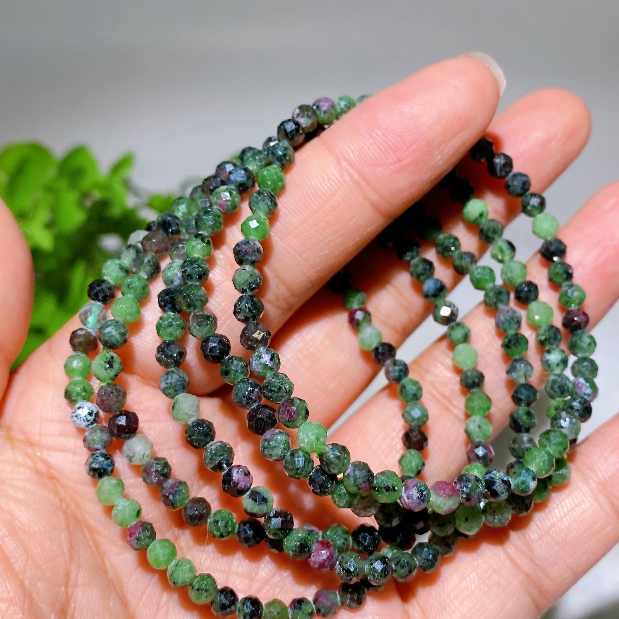 ATELIER-TIBET – Bracelet Élégant en Quartz Rose Facetté 4 mm