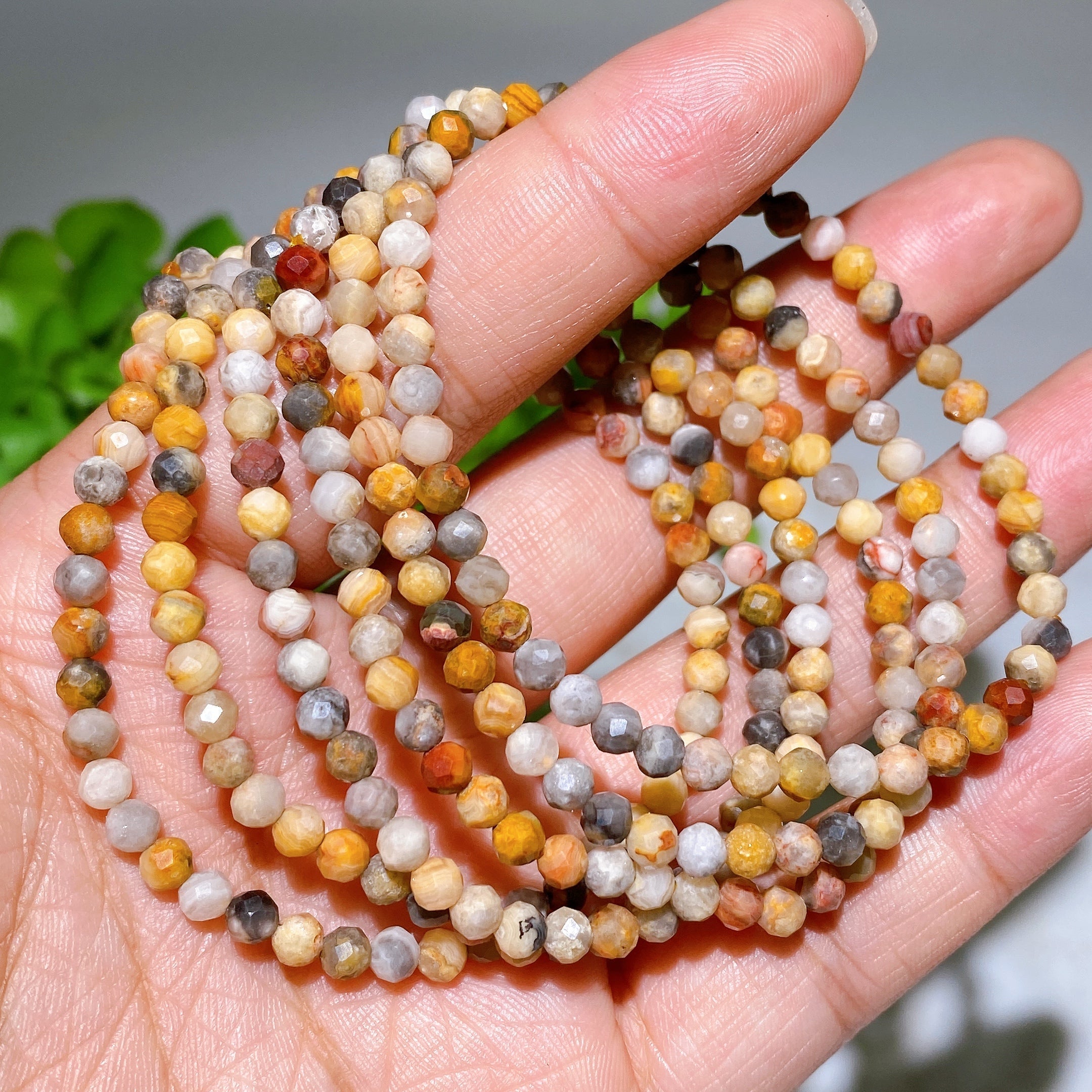 ATELIER-TIBET – Bracelet Élégant en Quartz Rose Facetté 4 mm