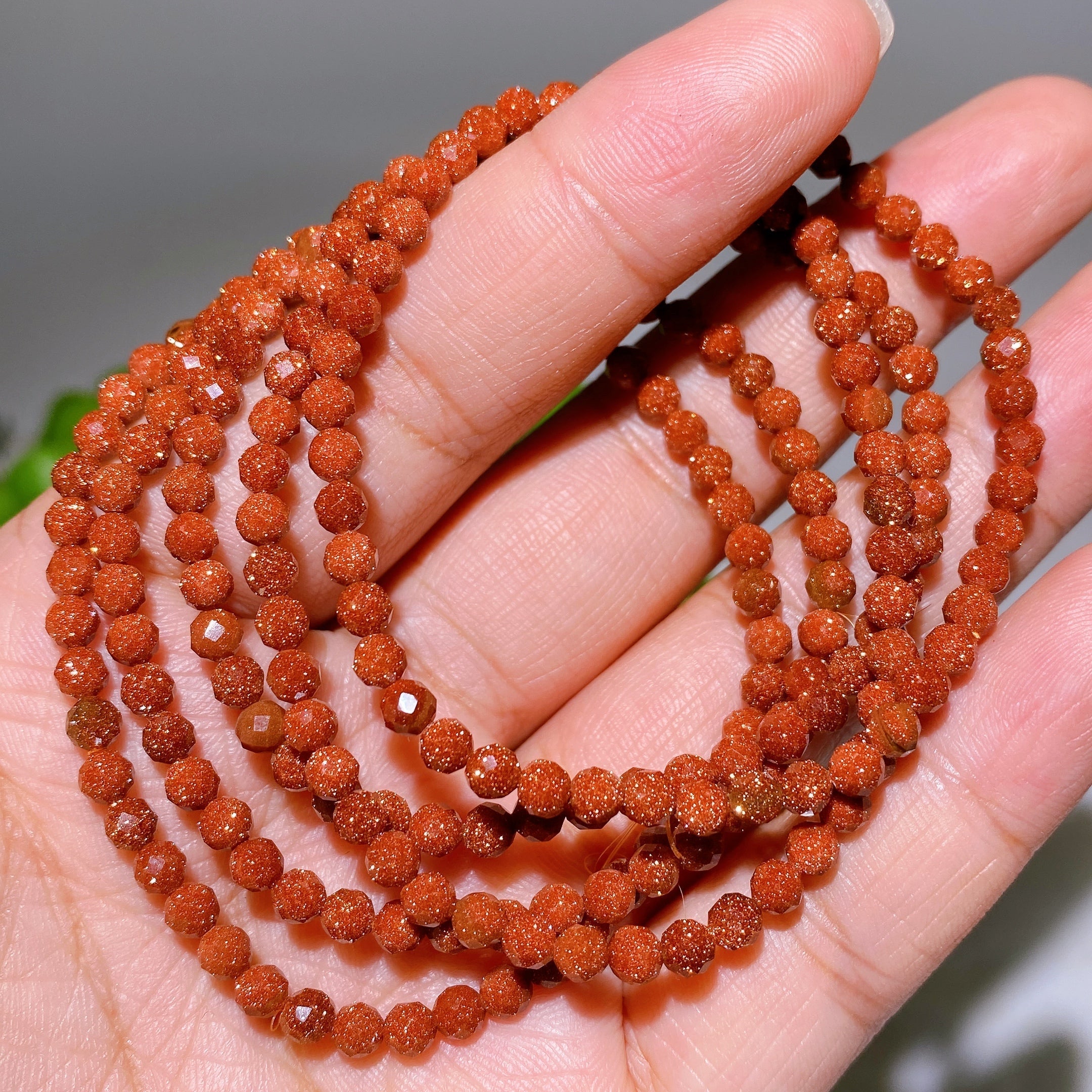 ATELIER-TIBET – Bracelet Élégant en Quartz Rose Facetté 4 mm