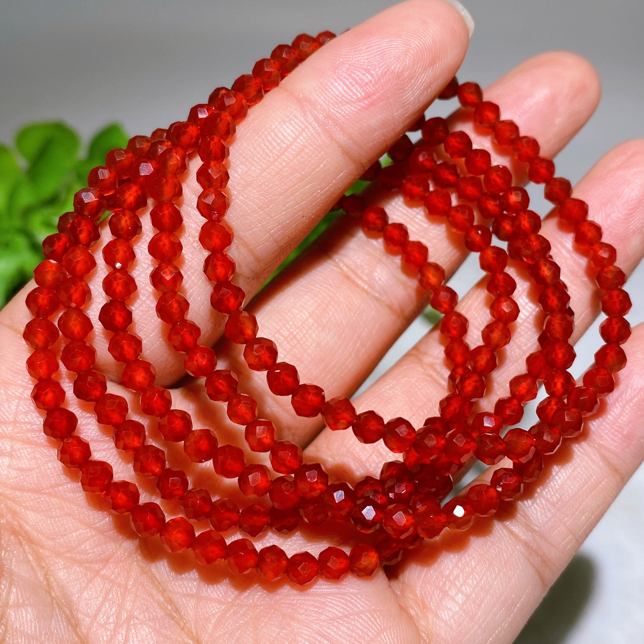 ATELIER-TIBET – Bracelet Élégant en Quartz Rose Facetté 4 mm