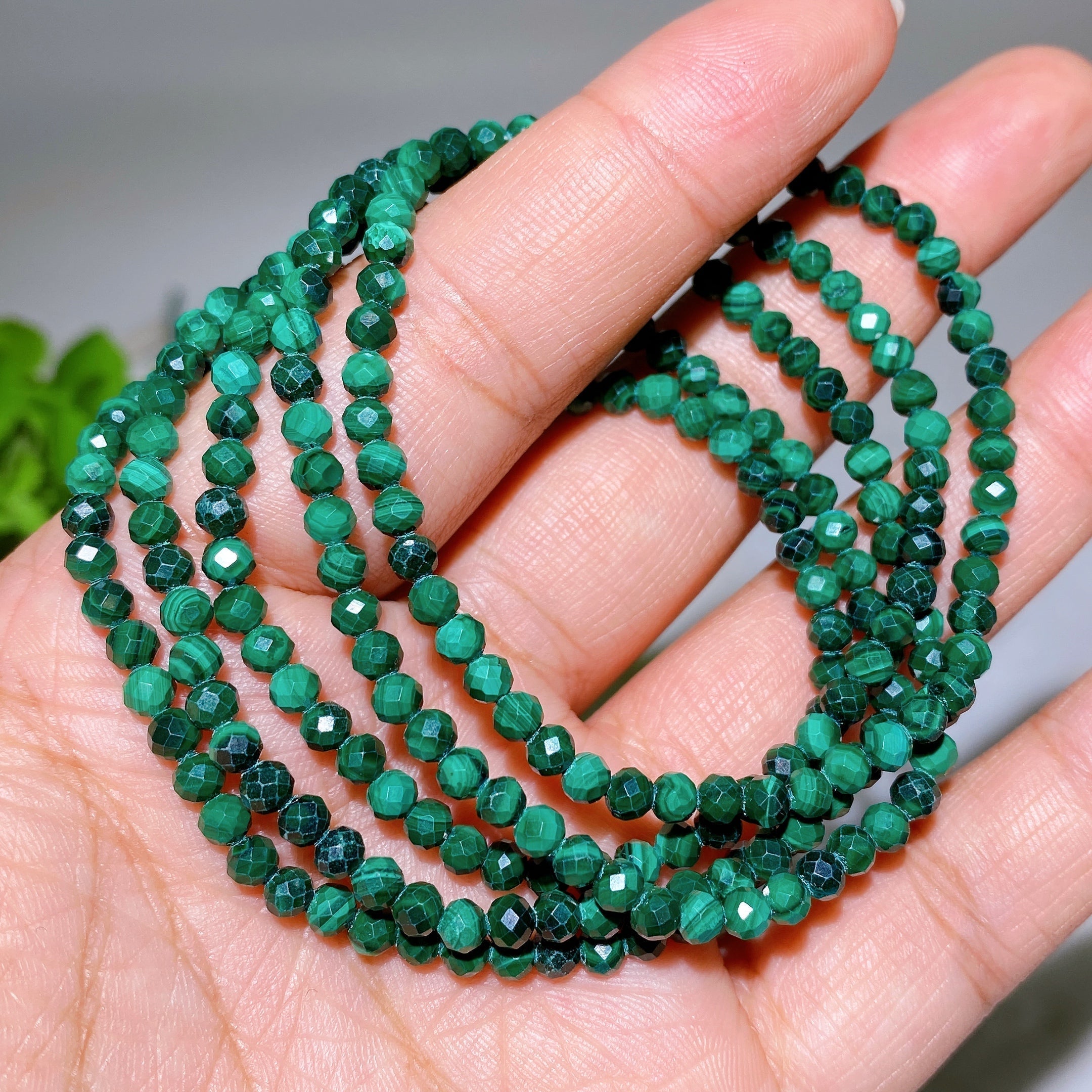 ATELIER-TIBET – Bracelet Élégant en Quartz Rose Facetté 4 mm