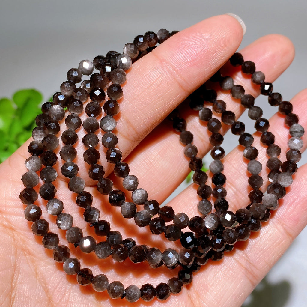 ATELIER-TIBET – Bracelet Élégant en Quartz Rose Facetté 4 mm