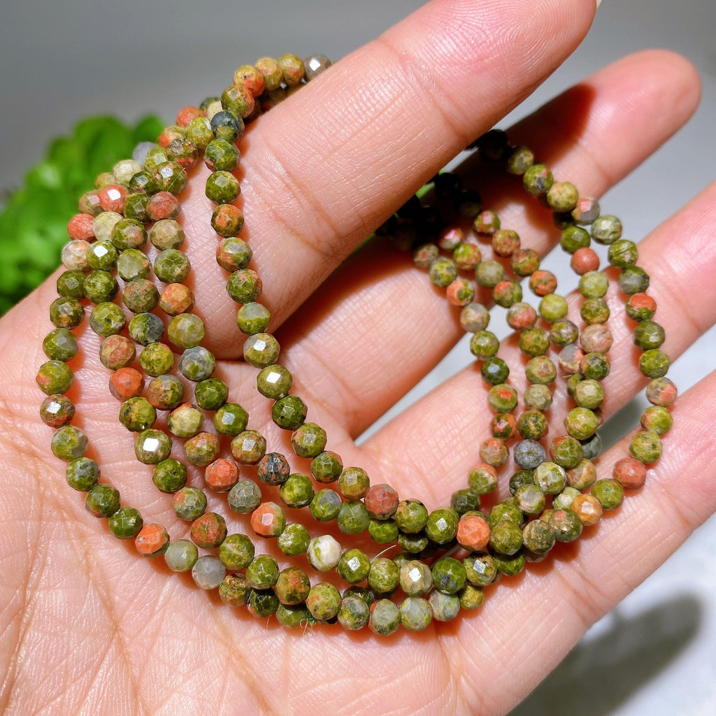 ATELIER-TIBET – Bracelet Élégant en Quartz Rose Facetté 4 mm