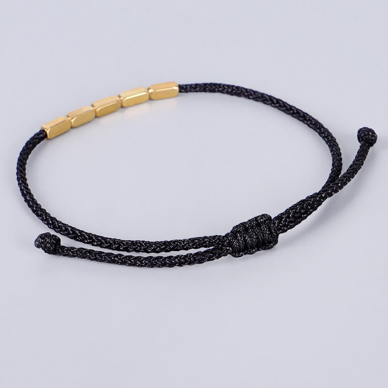 ATELIER-TIBET – Bracelet de Protection en Fil Rouge & Perles de Cuivre, Ajustable