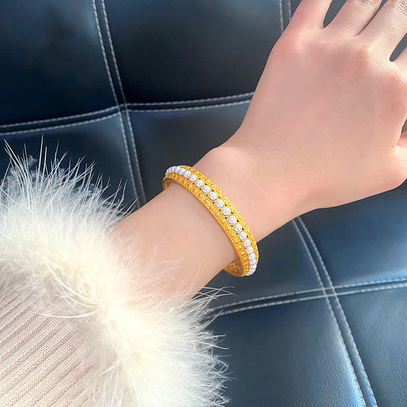 ATELIER-TIBET Bracelet Manchette Cuivre & Perles – Équilibre & Douceur