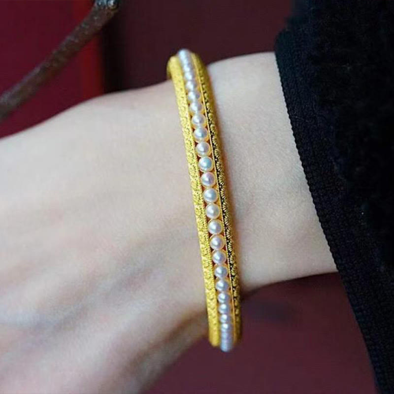ATELIER-TIBET Bracelet Manchette Cuivre & Perles – Équilibre & Douceur