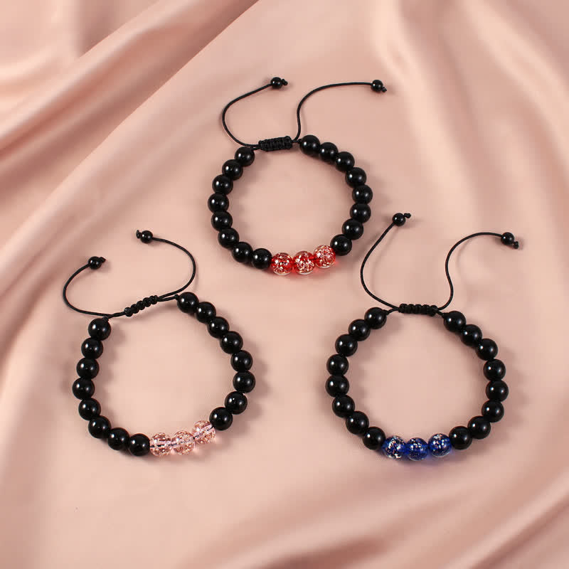 ATELIER-TIBET – Bracelet Force en Obsidienne Noire 10 mm & Pierre Lumineuse | Protection & Ancrage