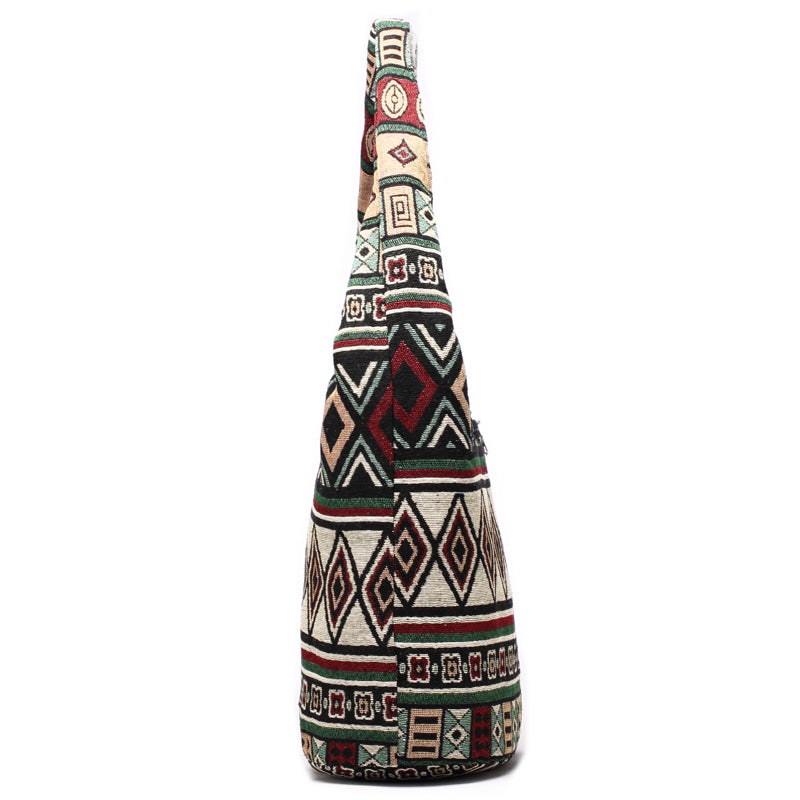 ATELIER-TIBET – Sac à bandoulière en tissu tissé – Polyester – 30 cm