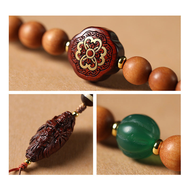 ATELIER-TIBET Bracelet Guanyin en Bois de Santal – Bois Précieux & Graines de Bodhi
