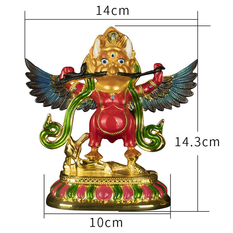 ATELIER-TIBET Alliage d'oiseau Garuda du Tibet pour éloigner les mauvais esprits Décoration de la maison