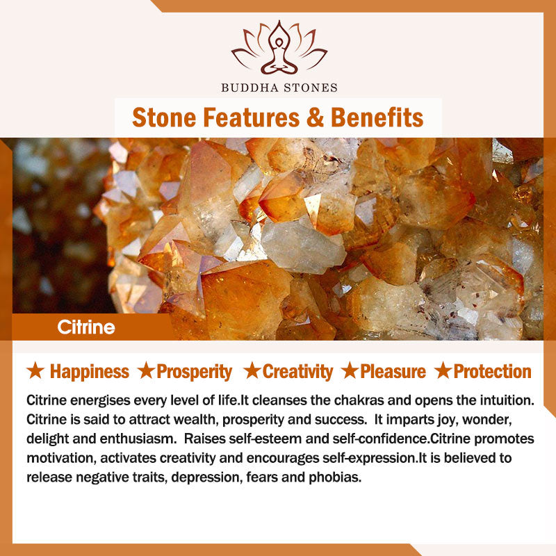 ATELIER-TIBET Citrine naturelle Ornement de pierre précieuse pour arbre à argent - Feng Shui pour la prospérité