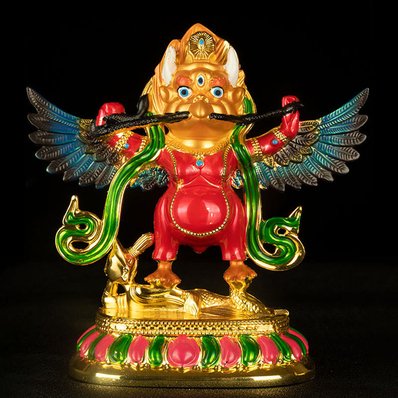 ATELIER-TIBET Alliage d'oiseau Garuda du Tibet pour éloigner les mauvais esprits Décoration de la maison