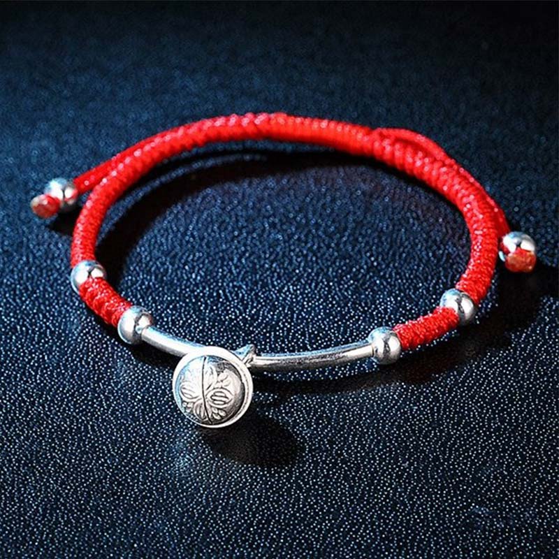 ATELIER-TIBET – Bracelet Unisexe à Grelot Rouge (Fil Rouge Protecteur)