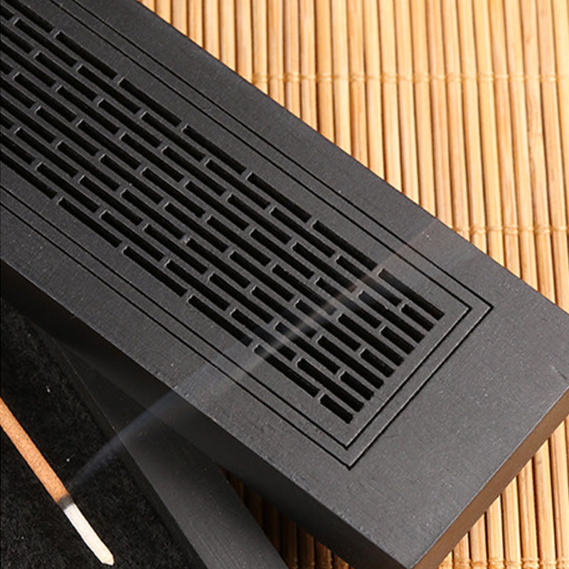 ATELIER-TIBET Porte-Encens en Bois Sculpté – Design Ajouré Élégant (23,5 cm)