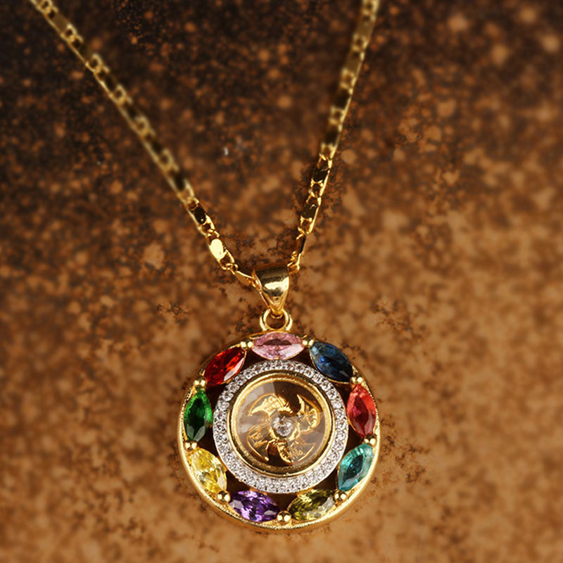 ATELIER-TIBET – Collier-Bracelet Porte-Bonheur en Cuivre & Zircon (Bijou 2-en-1)