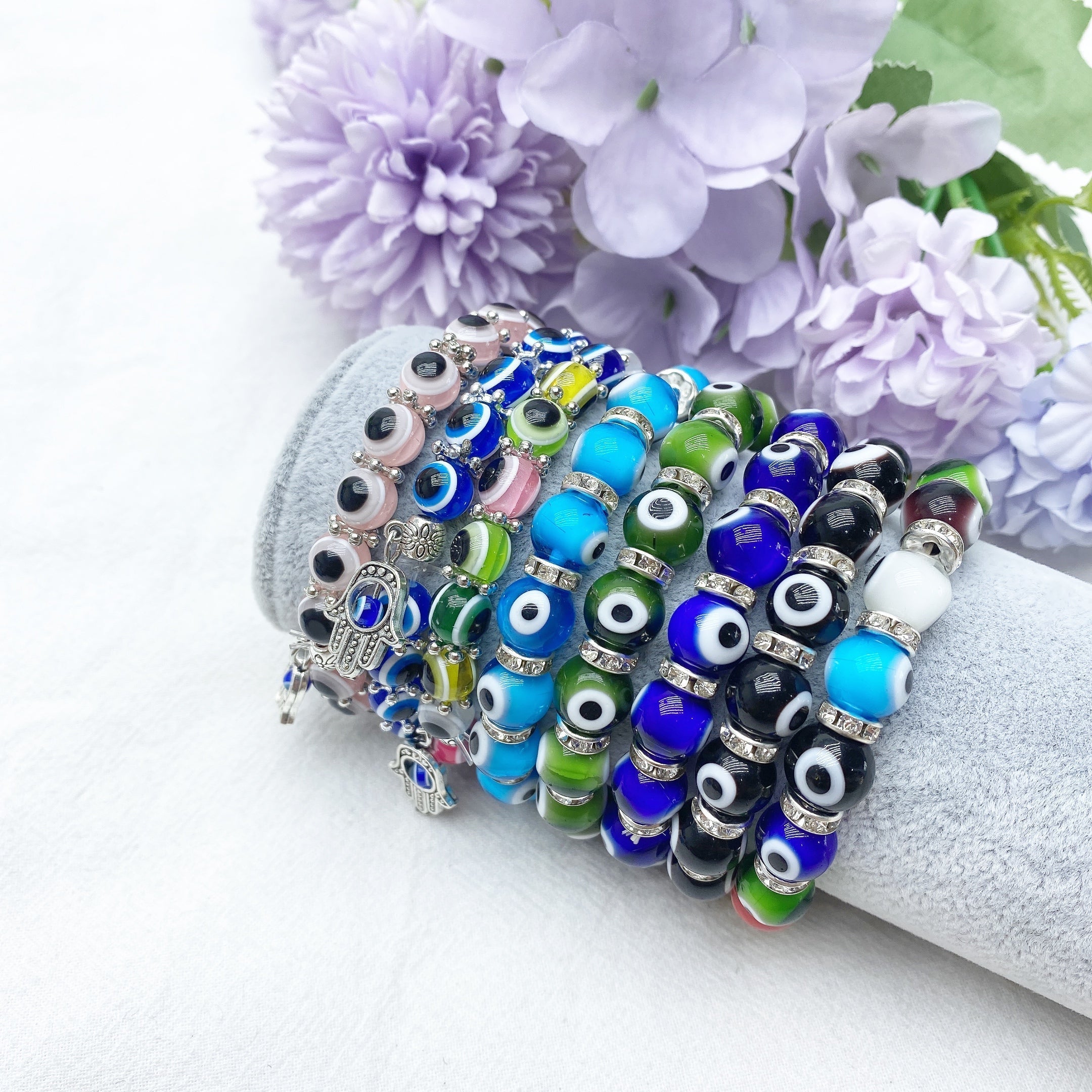 ATELIER-TIBET Bracelet Œil Protecteur Cristal 8-10mm
