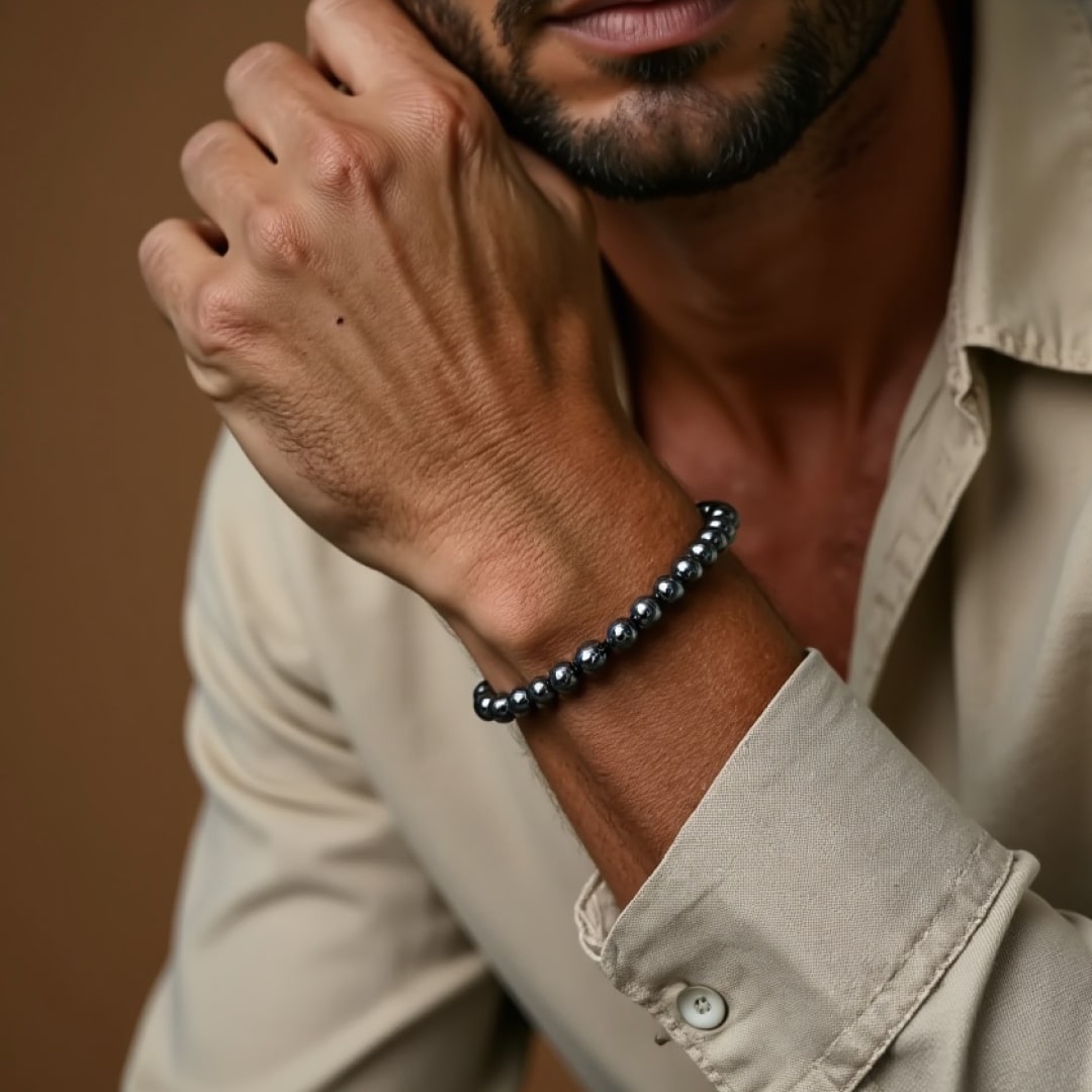 ATELIER-TIBET – Bracelet Force d'Énergie en Hématite