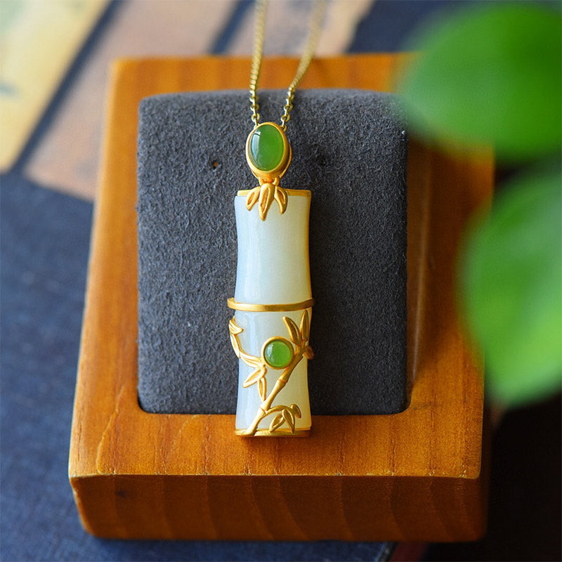 ATELIER-TIBET – Collier Unisexe en Jade Blanc et Jade Cyan
