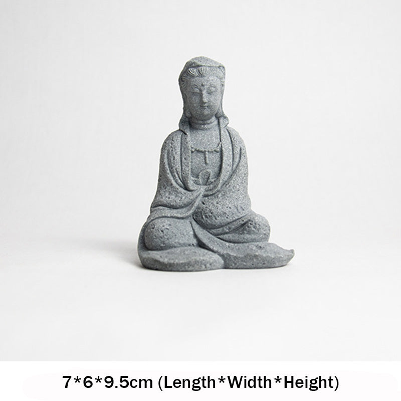 ATELIER-TIBET Statue Avalokiteshvara en grès – Bénédiction et sérénité pour la maison