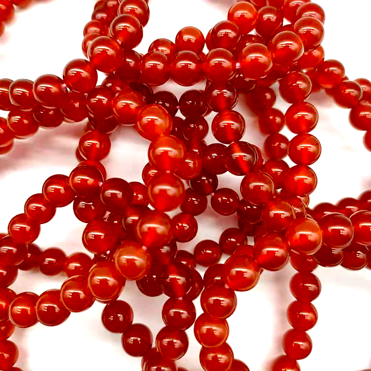 ATELIER-TIBET – Bracelet en Cornaline Naturelle 8 mm, Perles Polies Énergétiques