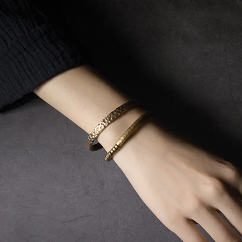 ATELIER-TIBET – Bracelet Spirituel Équilibre en Pierre de Lave 8 mm & Cuivre