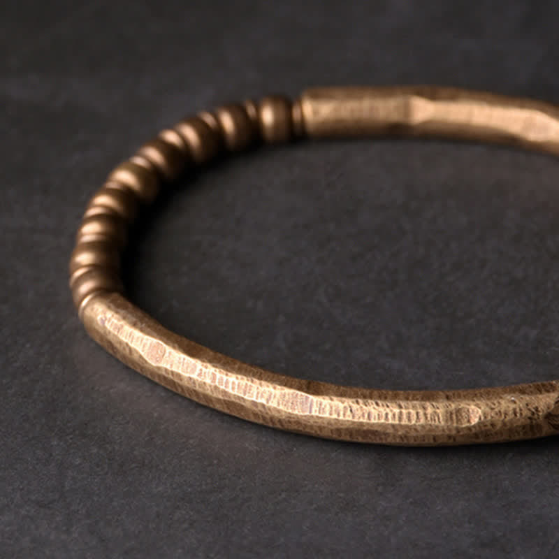 ATELIER-TIBET – Bracelet Spirituel Équilibre en Pierre de Lave 8 mm & Cuivre