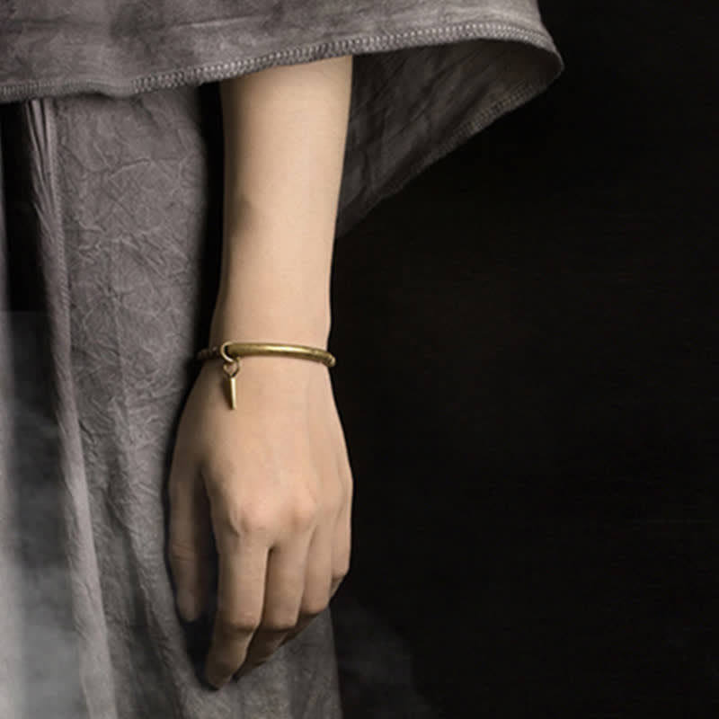 ATELIER-TIBET – Bracelet Spirituel Équilibre en Pierre de Lave 8 mm & Cuivre