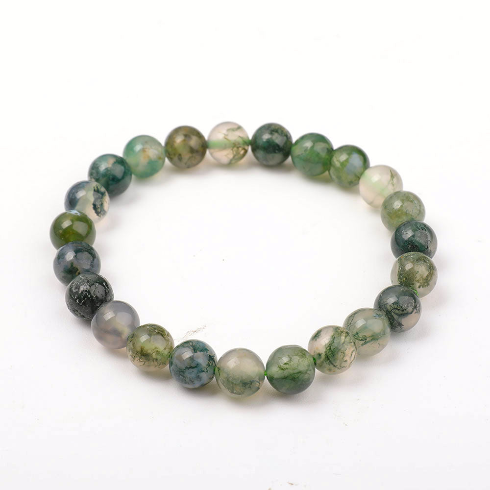 ATELIER-TIBET – Bracelet en Agate Mousse Naturelle 8 mm