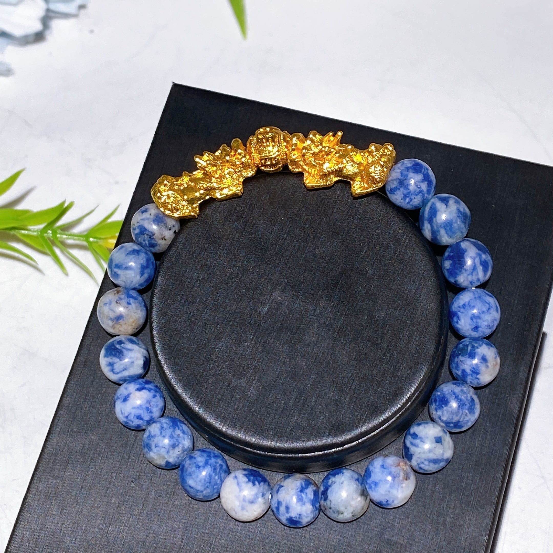 ATELIER-TIBET – Bracelet Pixiu en Pierres Naturelles – Tradition Feng Shui – Perles 8 ou 12 mm