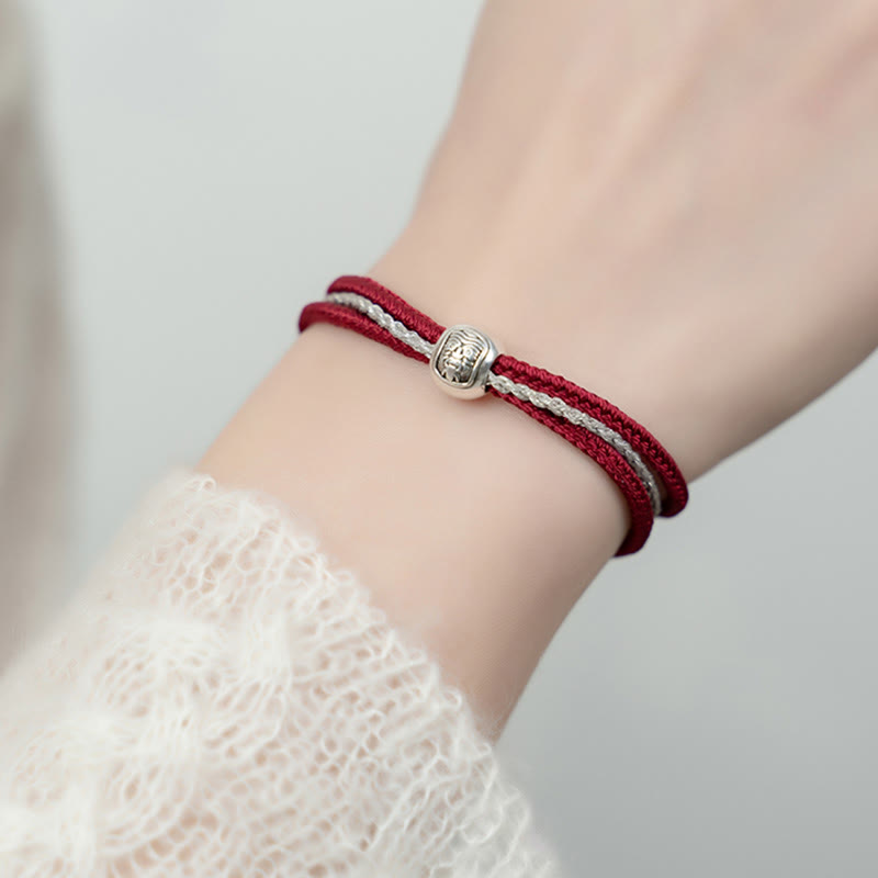 ATELIER-TIBET Bracelet Tibétain Zakiram Argent 925 – 8 mm