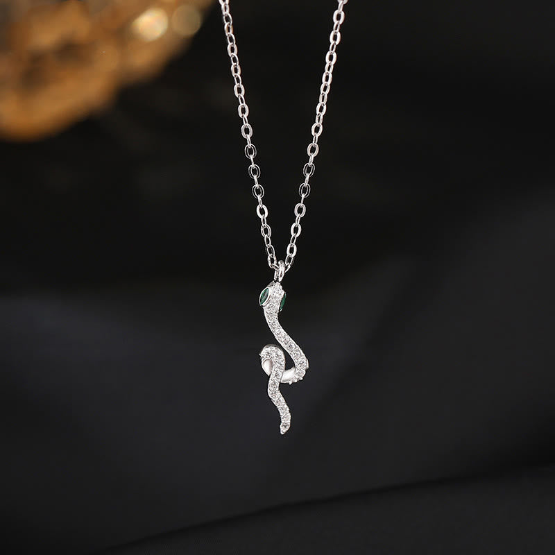 ATELIER-TIBET – Collier Serpent en Argent Sterling 925 | Zodiaque Chinois
