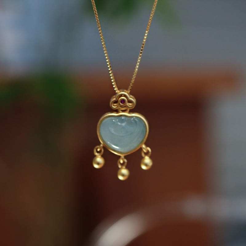 ATELIER-TIBET – Collier en Jade Naturel et Argent Sterling 925