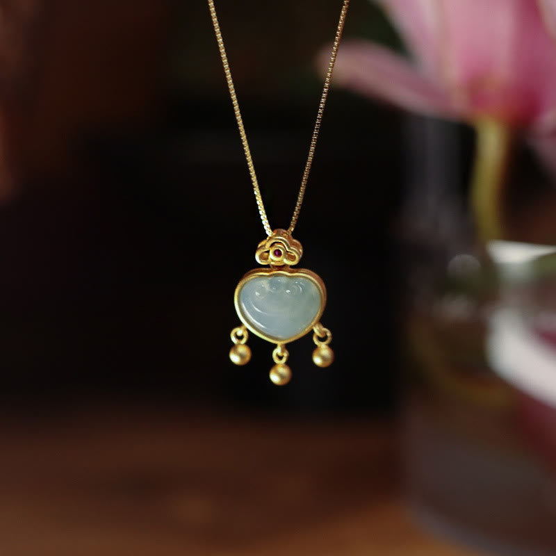 ATELIER-TIBET – Collier en Jade Naturel et Argent Sterling 925
