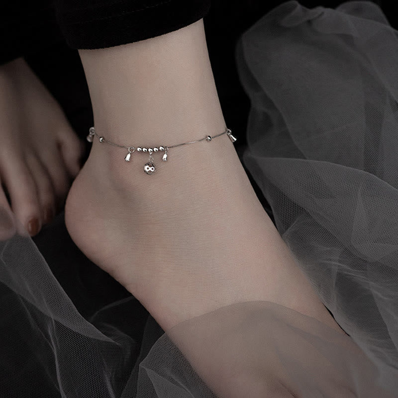 ATELIER-TIBET – Bracelet de Cheville Clochette de Protection en Argent Sterling 925 – Bijou Spirituel Unisexe