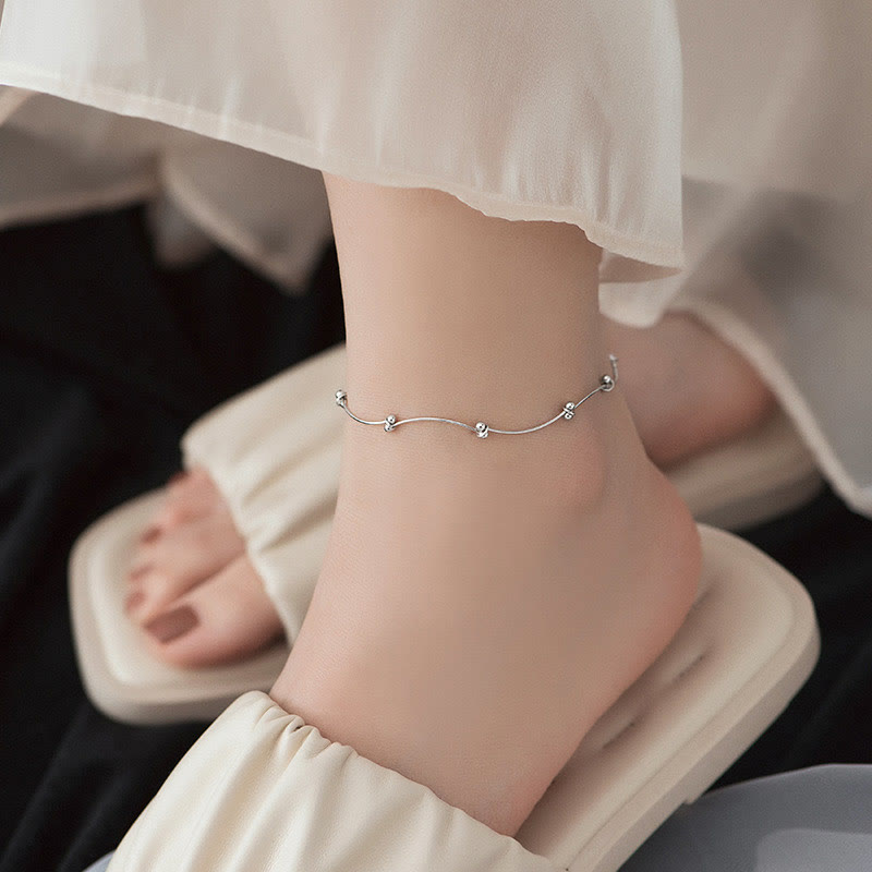ATELIER-TIBET – Chevillière Argent 925 Motif Vague