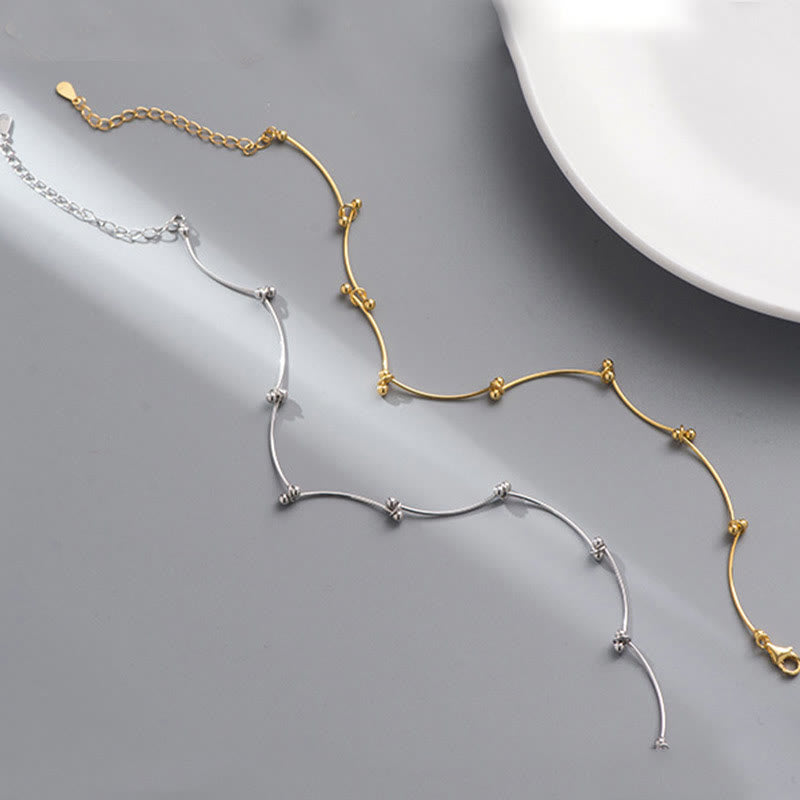 ATELIER-TIBET – Chevillière Argent 925 Motif Vague
