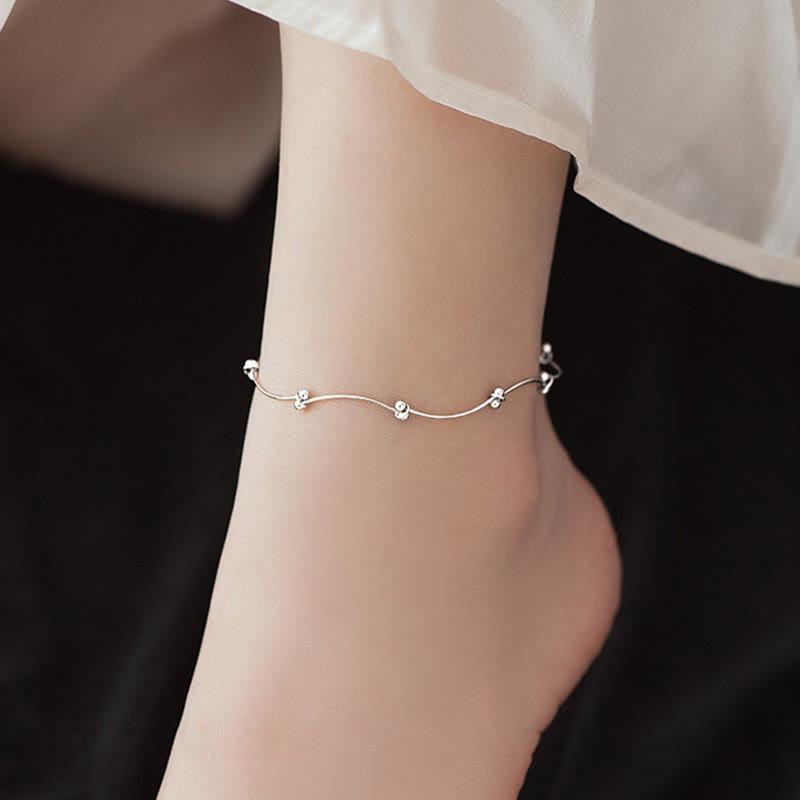 ATELIER-TIBET – Chevillière Argent 925 Motif Vague