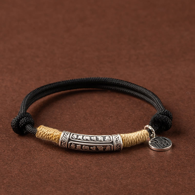 ATELIER-TIBET – Bracelet Mantra Om Mani Padme Hum en Argent 999 ou Cuivre