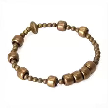 ATELIER-TIBET Bracelet cuivre oxydé fait main – Style punk/rock, mixte et stretch