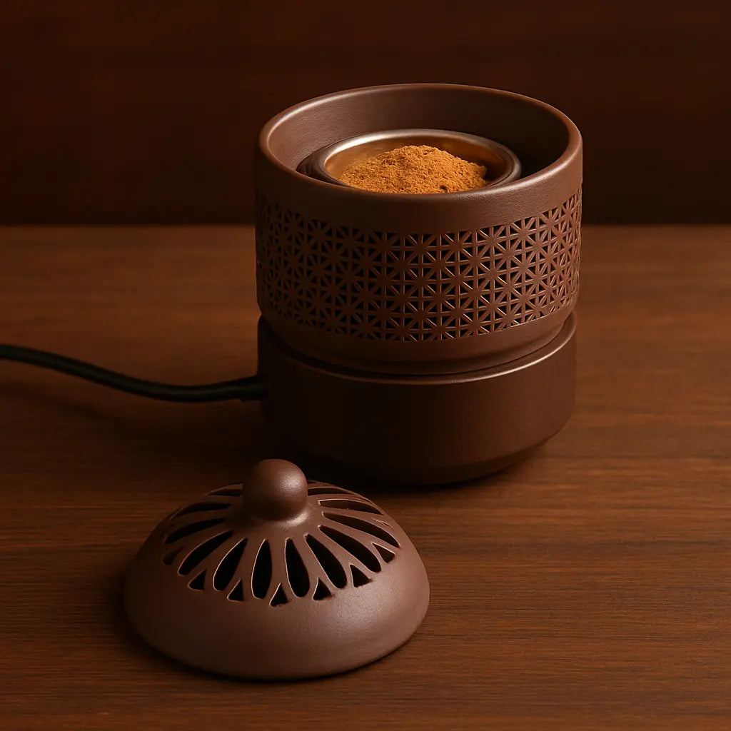 ATELIER-TIBET – Brûleur d’Encens Électrique en Céramique, Diffusion Élégante & Relaxante