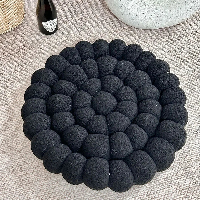 ATELIER-TIBET – Coussin Japonais Tissé à Motifs Fleuris en Coton & Polyester – 42 × 42 cm