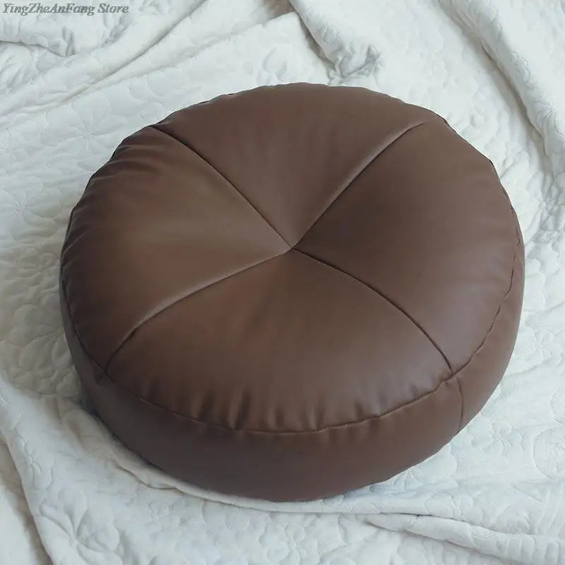 ATELIER-TIBET — Coussin Japonais Minimaliste en Similicuir (PU) | Assise Confort & Design Épuré